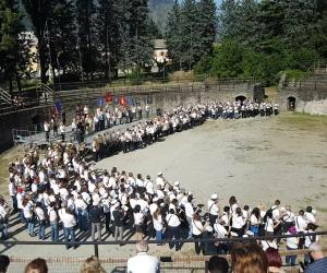 Raduno di Susa, le bande valsusine suonano la Canzone del Piave
