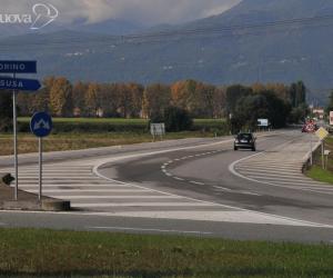 Uno spartitraffico tra Ferriera e Rosta