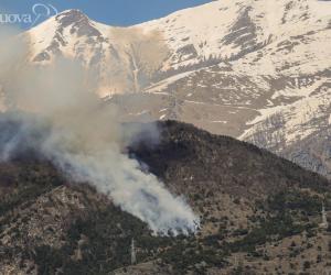 Fiamme sulle pendici del Rocciamelone