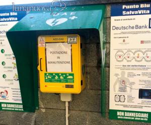 Addio defibrillatore: due mesi dopo è già stato rubato