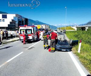 Chiusa S.Michele: tamponamento e ciclista travolto