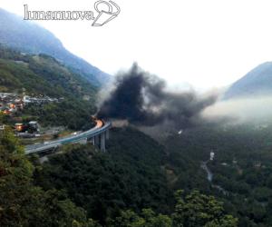 Exilles: Tir in fiamme, il traffico autostradale va in tilt