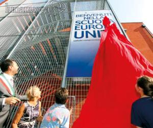 Grugliasco, doppia inaugurazione per la rinnovata media Europa Unita