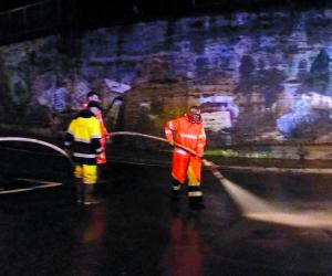 Bomba d'acqua a Bussoleno, ancora allagato il sottopasso