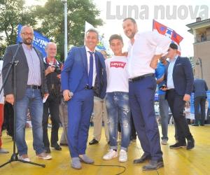 Orbassano, Matteo Salvini tira la volata a Giovanni Falsone