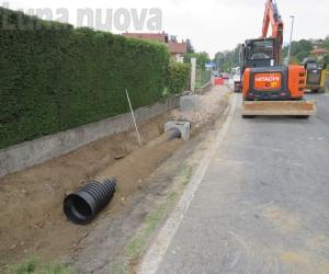 Giaveno, partiti i lavori per i marciapiedi di Selvaggio