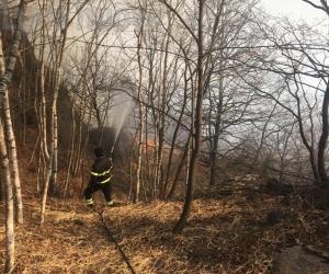 Giaveno, due giorni di lotta col fuoco in borgata Roccette