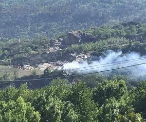 Bussoleno, fiamme nell'ex cava San Basilio