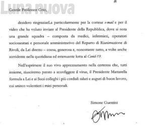 Coronavirus: il presidente Mattarella si congratula con l'ospedale di Rivoli