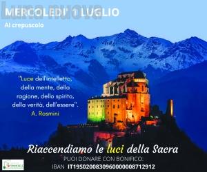 E luce fu sulla Sacra: dal 1° luglio tornerà a splendere di notte