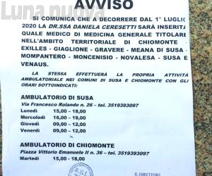 Ambulatorio estivo per i tre comuni dell'alta valle senza medico