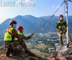 "Altius" atto terzo: prove di soccorso anche sulle pareti rocciose di Caprie