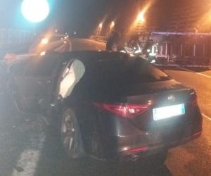 Rivoli, incidente all'uscita delle gallerie della Perosa: due feriti lievi