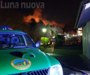 Scia di fuoco in bassa valle tra Caprie, Villardora, Milanere e Caselette