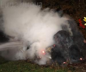 Caprie-Novaretto: a fuoco 50 rotoballe