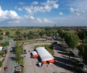 Rivalta, copertura in vista per piazza Gerbidi
