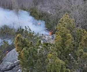 Rubiana: è ripreso l'incendio al Col del Lys, situazione sotto controllo