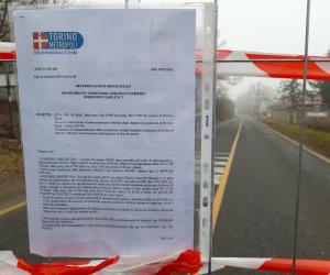 Strada chiusa tra Rivoli e Rosta fino al 25 marzo