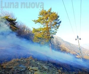 Salbertrand, ancora fiamme nel bosco a Serre la Vuote