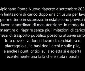Alpignano: i fotogrammi della messa in sicurezza del Ponte Nuovo