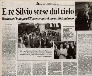 Berlusconi e quel bagno di folla, trent'anni fa alle Gru