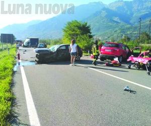 Bruzolo, paurosa carambola sulla statale 25: cinque mezzi coinvolti