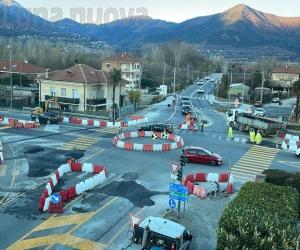 Avigliana: addio semaforo, ecco la nuova rotonda (provvisoria)