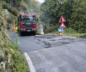Rubiana: strada del Col del Lys tra riasfaltatura e disagi al traffico