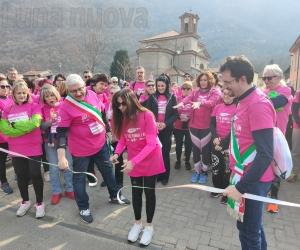 Una lunga onda rosa da Vaie a S.Antonino per il primo percorso intercomunale "Jtwia"