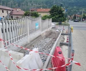 Bussoleno: addio semaforo, ecco la rotonda su via Mattie