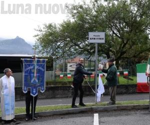 Almese: filarmonica e Ana, festa doppia. A Rivera ecco il piazzale Alpini d’Italia