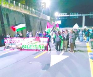 In piazza per la Palestina: bloccato il Frejus