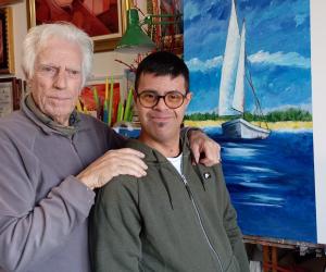 Rosta, Fabio vola a Bruxelles per un concorso di pittura