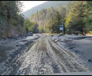Come si presentava stamattina la strada provinciale in uscita da Bardonecchia