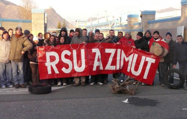 Lavoratori Azimut in sciopero
