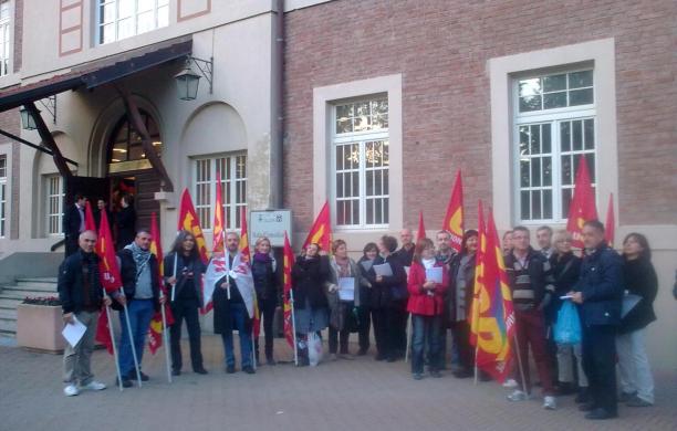 La protesta dei dipendenti