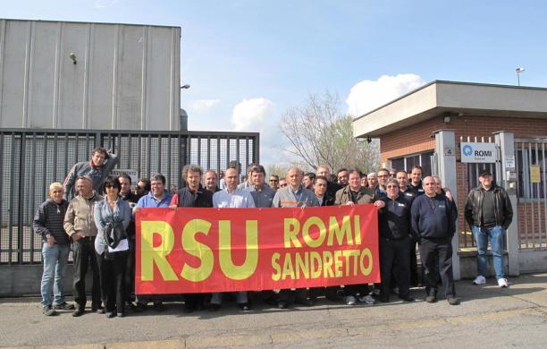 I lavoratori in sciopero stramattina