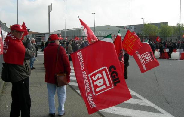 I lavoratori su corso Allamano