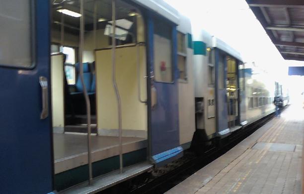 Il treno fermo in stazione
