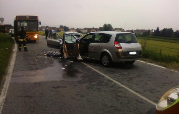 Le auto dopo l'incidente