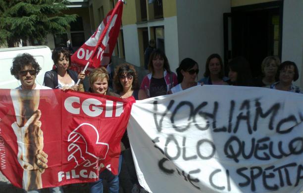 La protesta delle lavoratrici