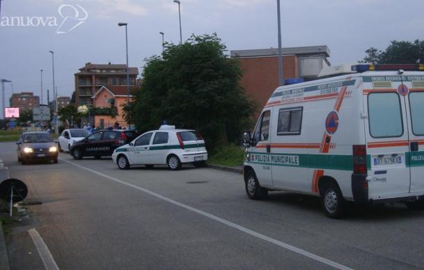 Il posto di blocco delle forze dell'ordine