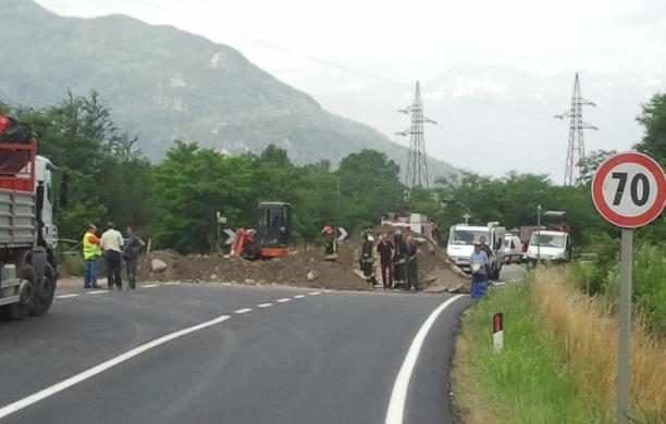 Fuga di gas a San Valeriano: strada chiusa forse fino a giovedì