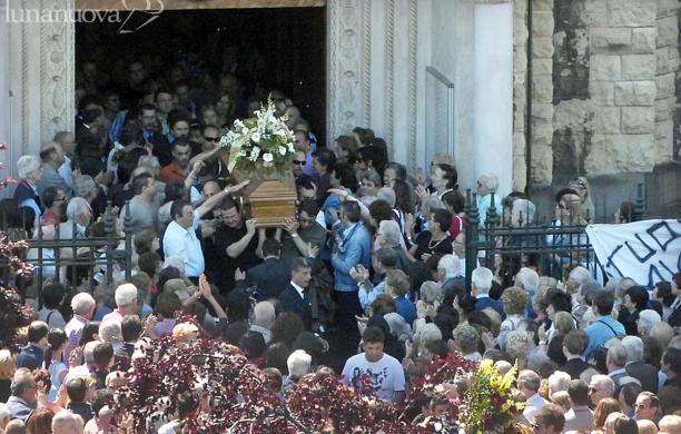 Il funerale di Claudio Monetti