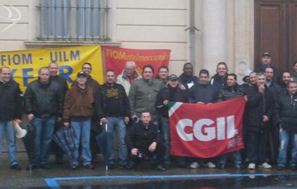 La protesta dei lavoratori della Tekfor