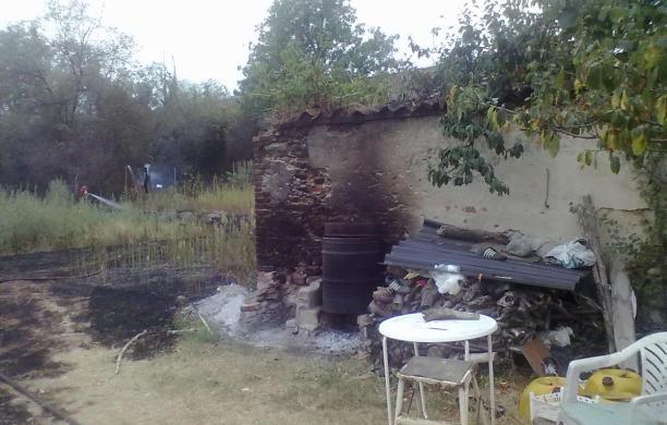 Il luogo dopo l'incendio
