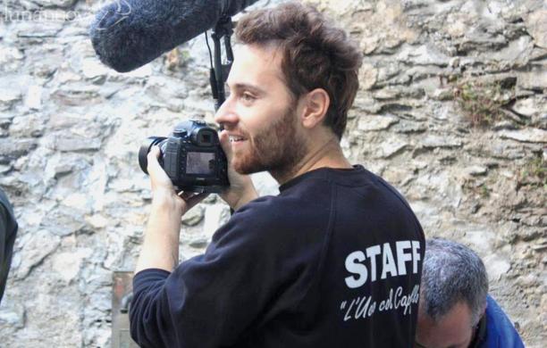 Federico Alotto durante le riprese