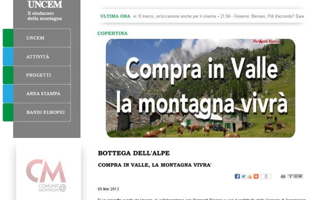 Bottega dell'Alpe, piccoli produttori in rete