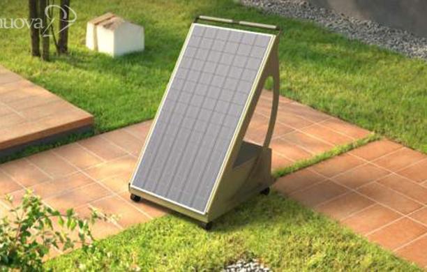 Un pannello solare da balcone