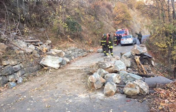 Condove, ancora una frana alle Ravoire: ora la strada è chiusa